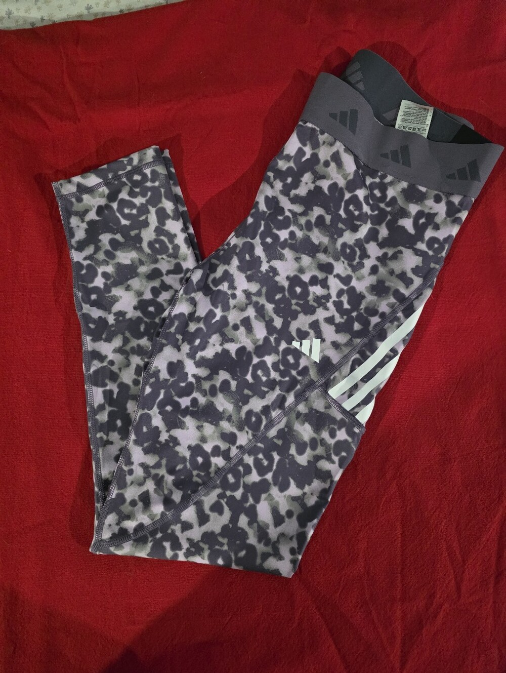 adidas Purple Floral Camo Print Leggings